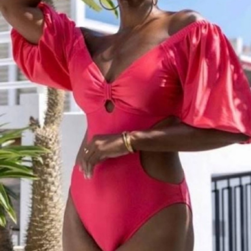 NWT FE NOEL Target Collab ONE PIECE PINK SWIMSUIT